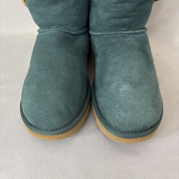 Womens UGG Boots Bailey Button Tall Triplet Teal Suede Boho Festival Rare Color6 - Picture 7 of 16